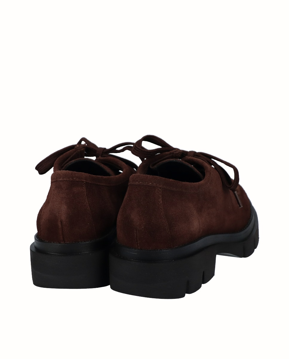 Mocasines suela track de mujer de piel - Viguera - Caoba Caoba-2