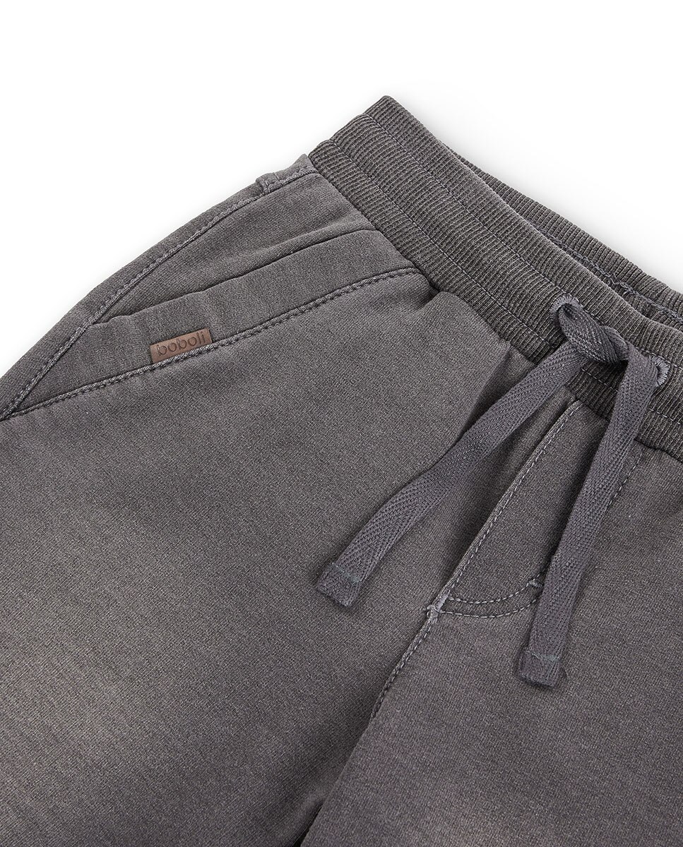 Bermuda de niño de punto con cordón de ajuste - Boboli - Gris Gris-3