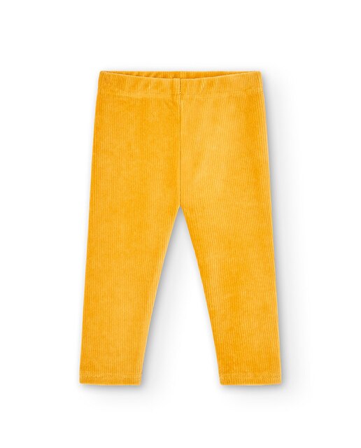 Leggin de bebé niña básico de pana con cintura elástica