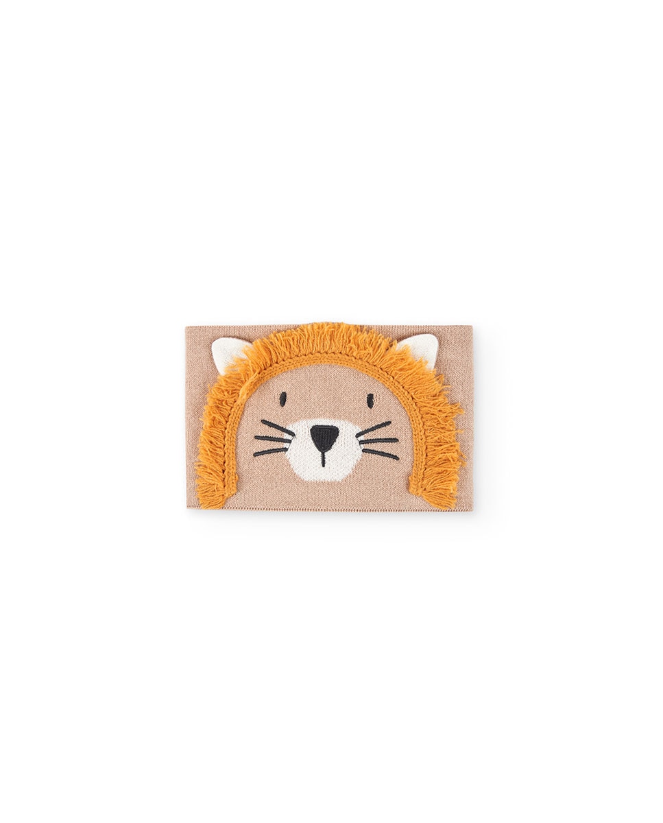 Bufanda de punto con estampado animal