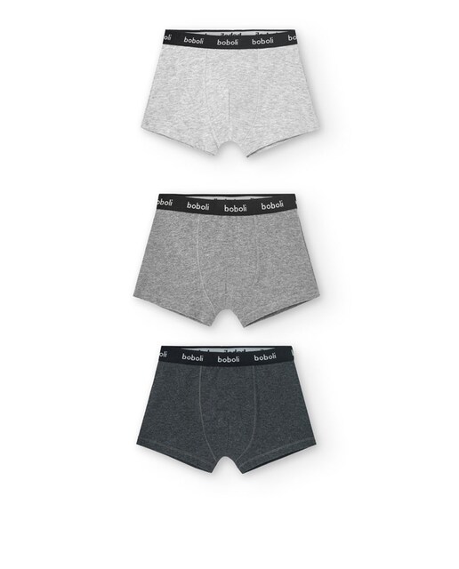 Imagen 0 de Pack de 3 boxers de bebé niño lisos con logotipo en la cintura