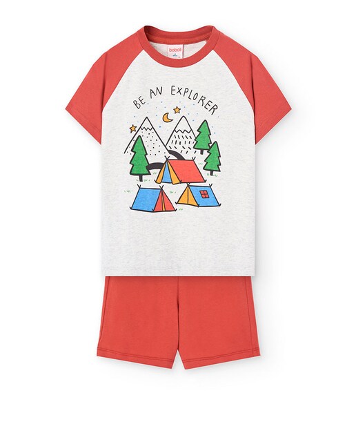 Imagen 0 de Pijama de niño corto con dibujo frontal