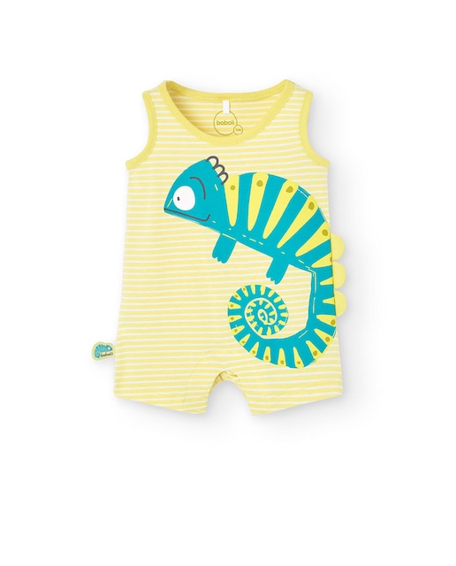 Imagen 0 de Pelele de bebé niño de algodón con estampado de rayas