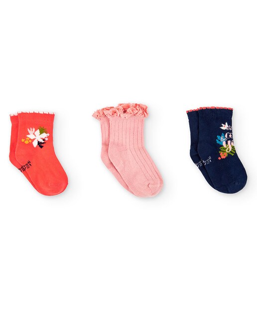 Imagen 0 de Pack de 3 pares de calcetines de niña combinados