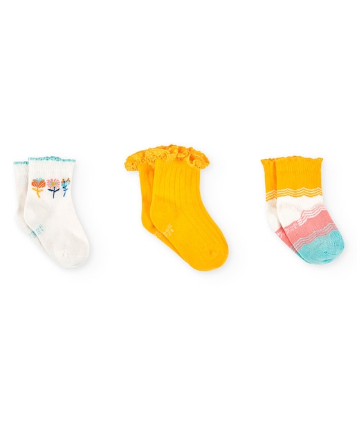 Imagen 0 de Pack de 3 pares de calcetines de niña combinados