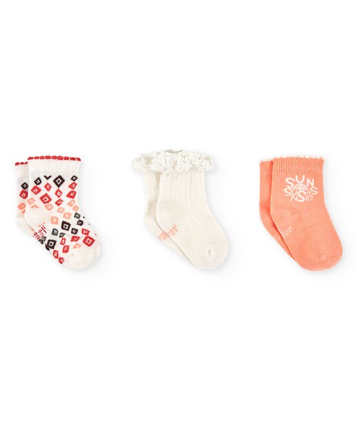 Imagen 0 de Pack de 3 pares de calcetines de niña combinados