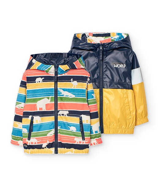Imagen 0 de Parka de niño reversible con capucha y cierre de cremallera