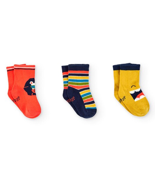 Imagen 0 de Pack de 3 pares de calcetines de bebé de punto fantasía