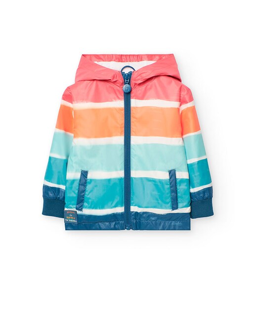 Imagen 0 de Parka de niño estampada con capucha y cierre de cremallera