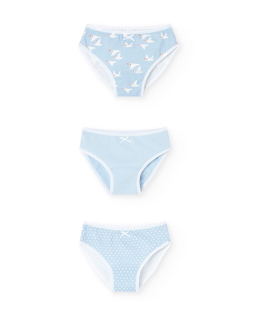 Imagen 0 de Pack de 3 braguitas de algodón de niña