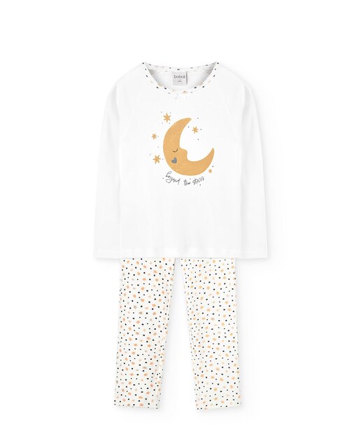 Imagen 0 de Pijama de niña con estampado de fantasía y cuello redondo