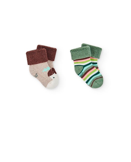 Imagen 0 de Pack de 2 pares de calcetines con estampado para bebé