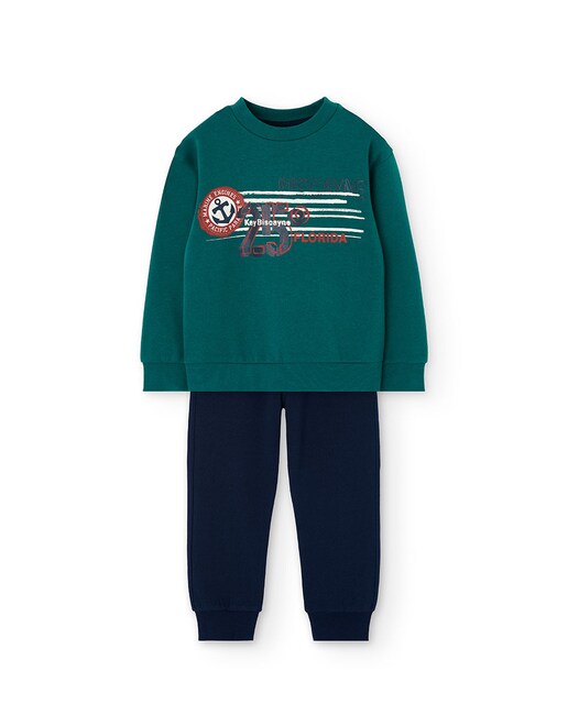 Imagen 0 de Conjunto de sudadera y pantalón de niño con estampado