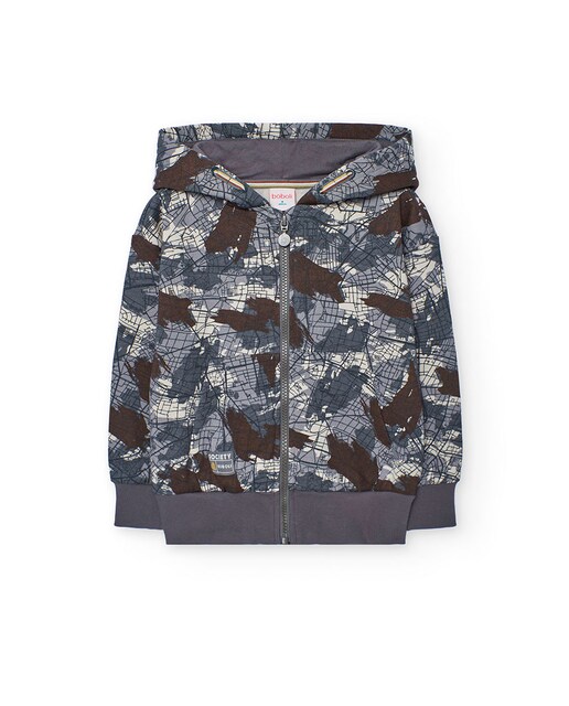 Imagen 0 de Chaqueta de felpa de niño con capucha y cierre de cremallera