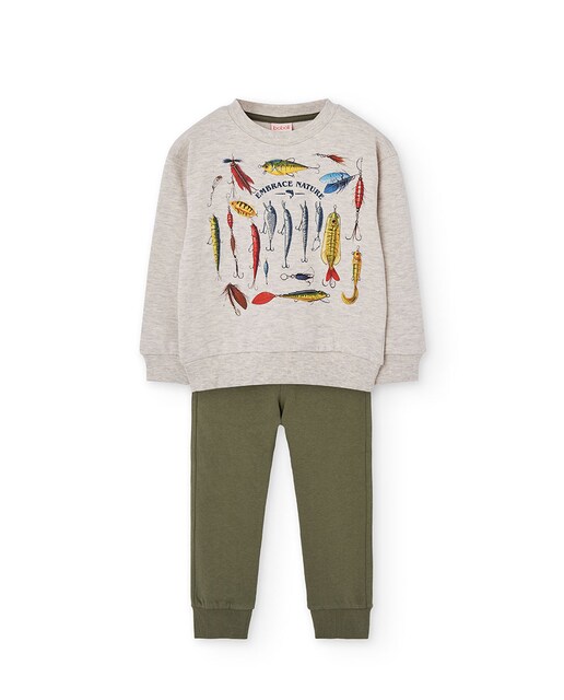 Imagen 0 de Conjunto de niño con sudadera y pantalón deportivo
