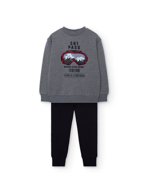 Imagen 0 de Conjunto de sudadera y pantalón de niño con estampado