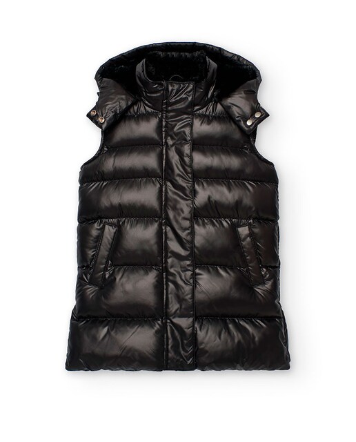 Imagen 0 de Chaleco acolchado de niña con bolsillos delanteros y capucha