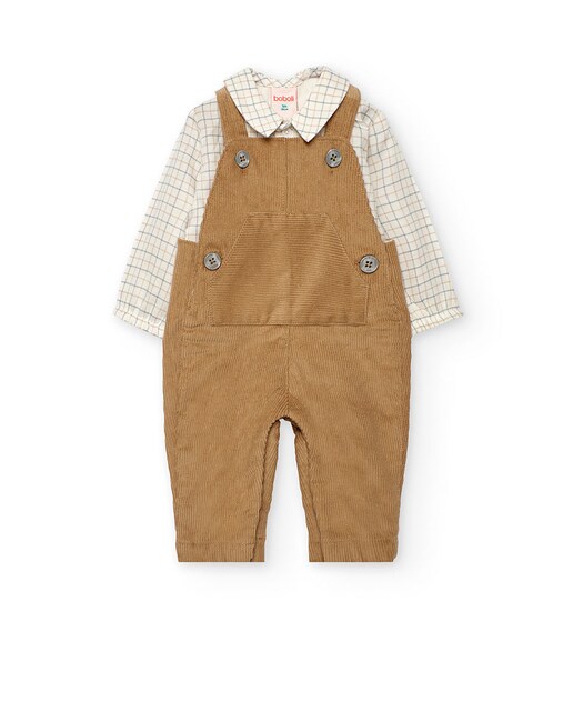 Imagen 0 de Conjunto de bebé niño con manga larga y cuadros