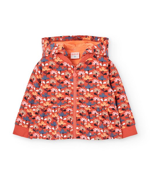 Imagen 0 de Chaqueta de felpa de bebé con capucha y estampado grande