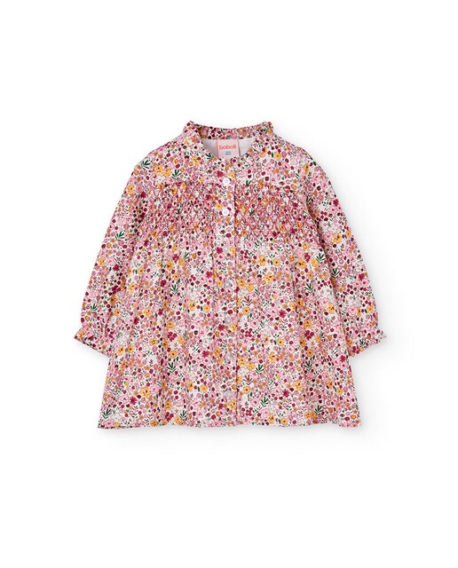 Imagen 0 de Vestido de niña con manga larga y flores