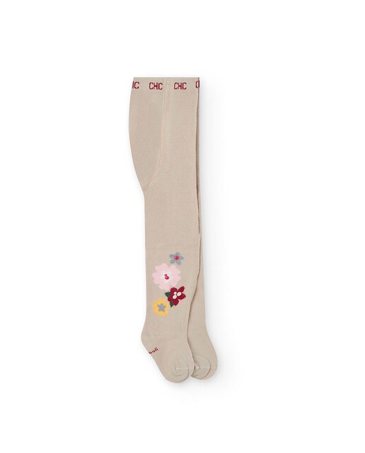 Imagen 0 de Leotardo de niña con  y flores