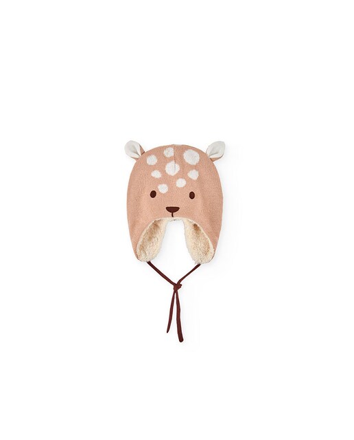 Imagen 0 de Gorro de bebé con estampado y cierre de cuerdas