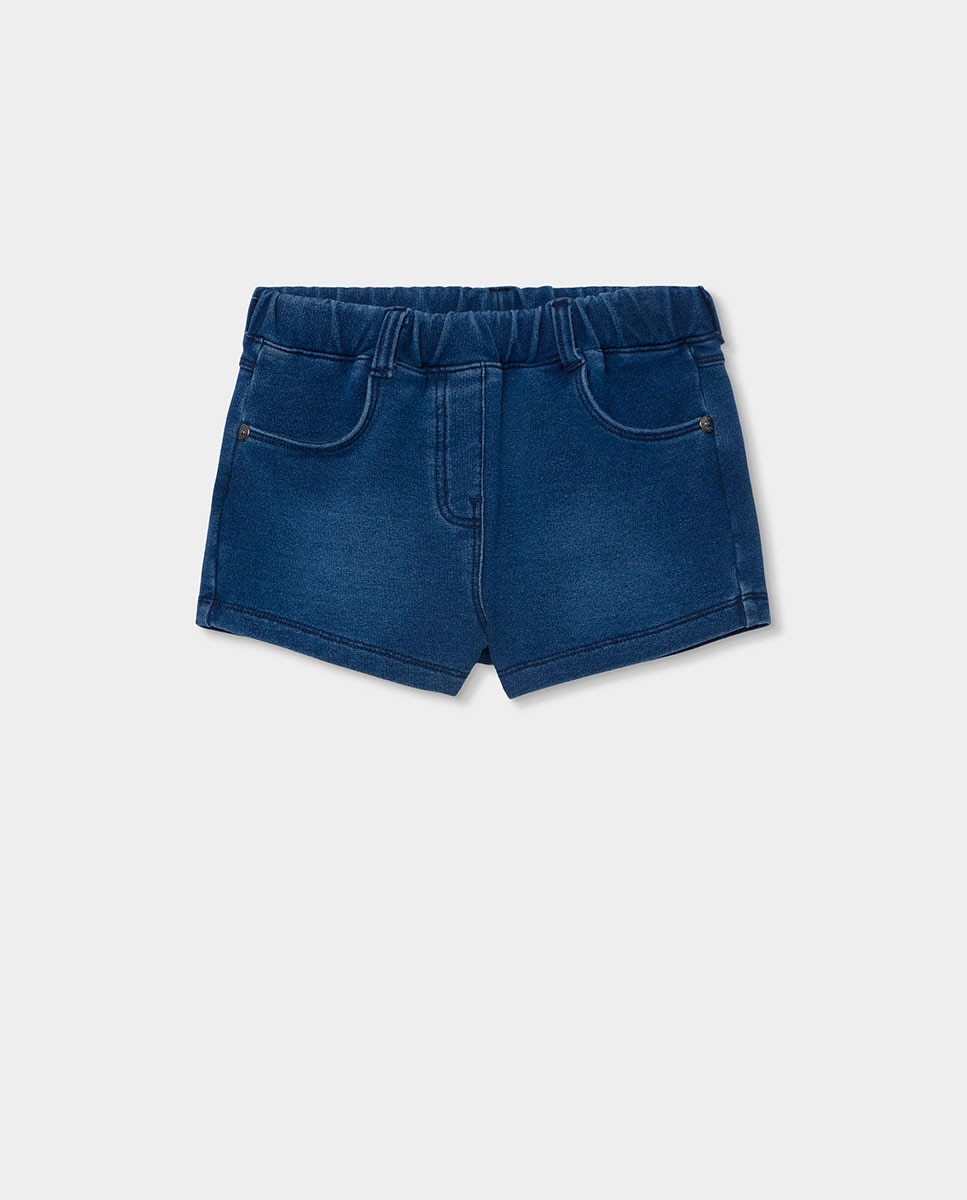 Pantalones short felpa denim azul - Boboli - Azul denim Azul denim-1