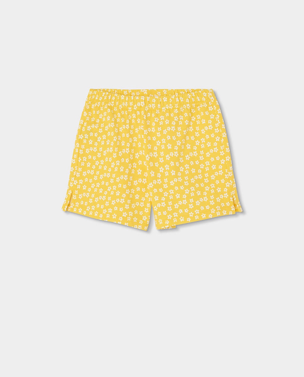 Pijama punto manga corta de niña - Boboli - Blanco / Amarillo Blanco / Amarillo-4
