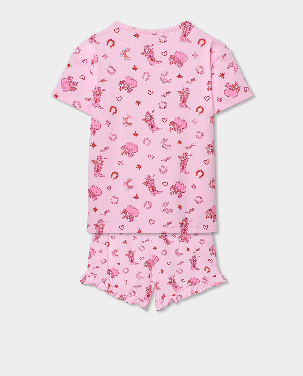 Pijama punto estampado de niña - Boboli - Rosa Rosa-3