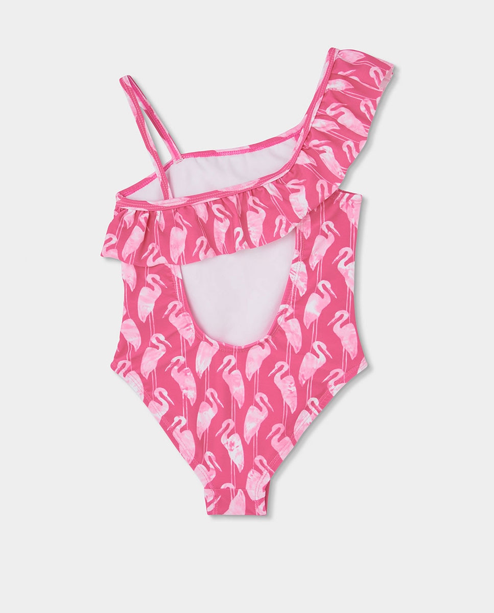 Bañador poliamida estampado de niña - Boboli - Rosa chicle Rosa chicle-3