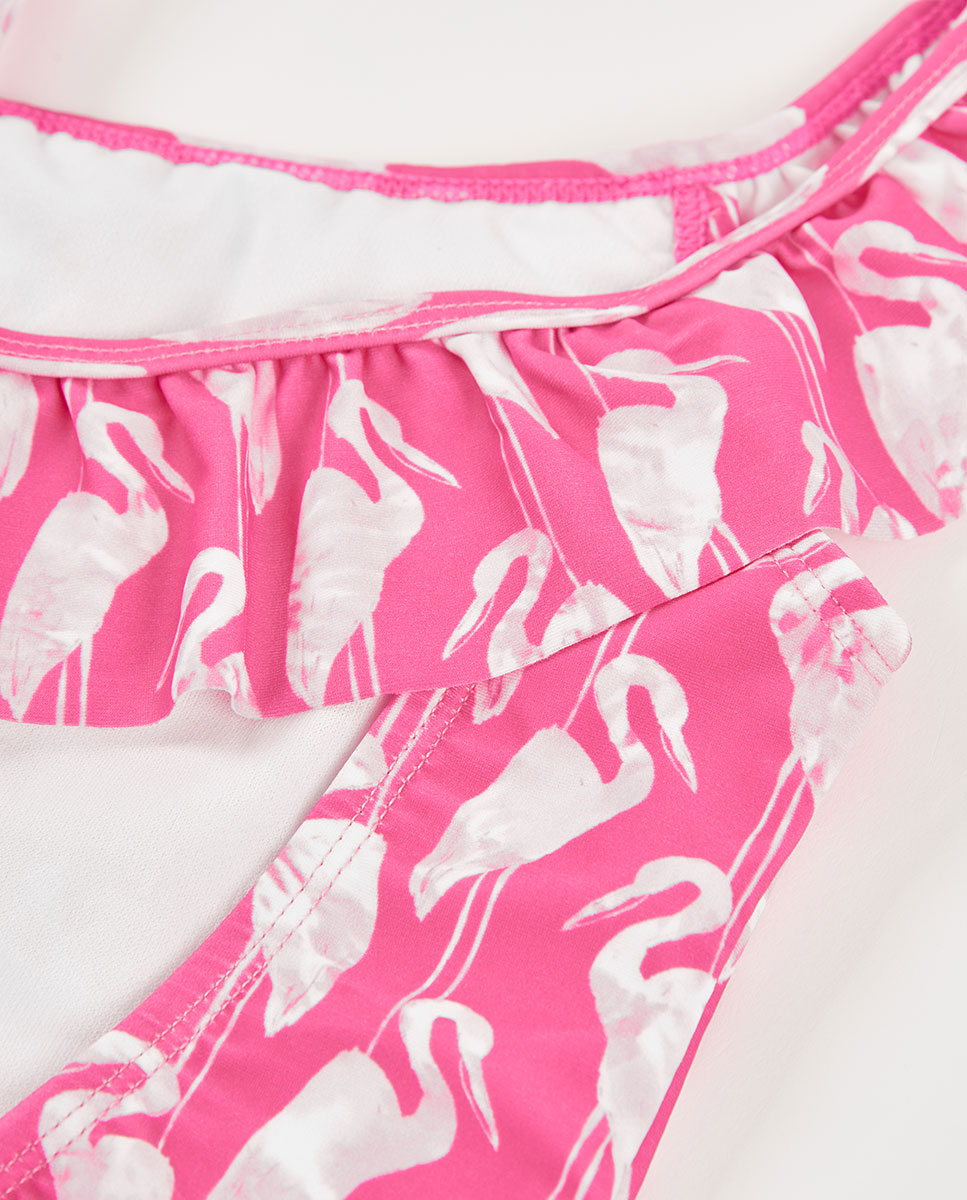 Bañador poliamida estampado de niña - Boboli - Rosa chicle Rosa chicle-4