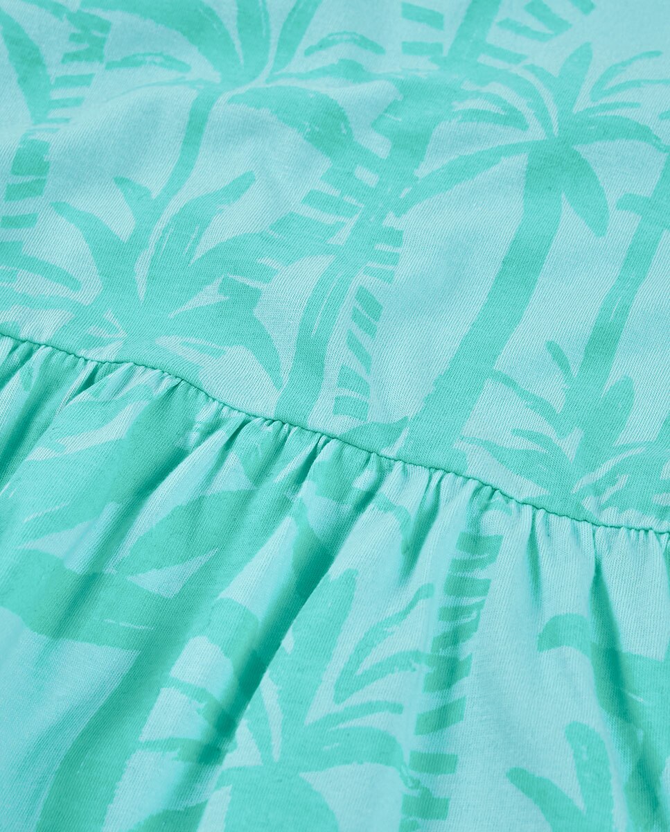 Vestido punto de niña - Boboli - Verde azulado Verde azulado-4