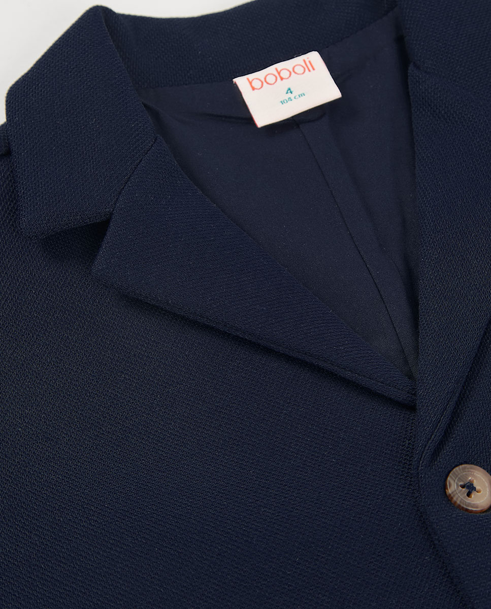 Americana punto piqué de niño - Boboli - Azul oscuro Azul oscuro-2