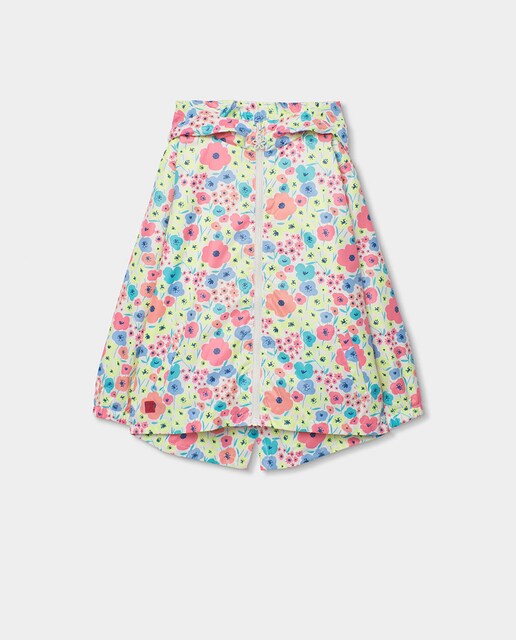 Imagen 0 de Parka tejido técnico flores de niña