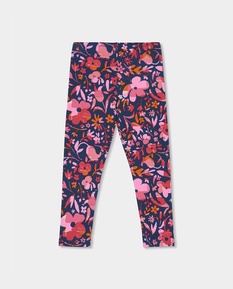 Leggings punto elástico de niña - Boboli - Azul oscuro Azul oscuro-3