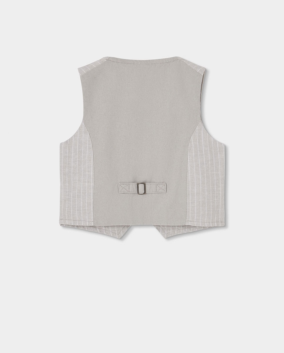 Chaleco de punto listado de niño - Boboli - Beige Beige-3