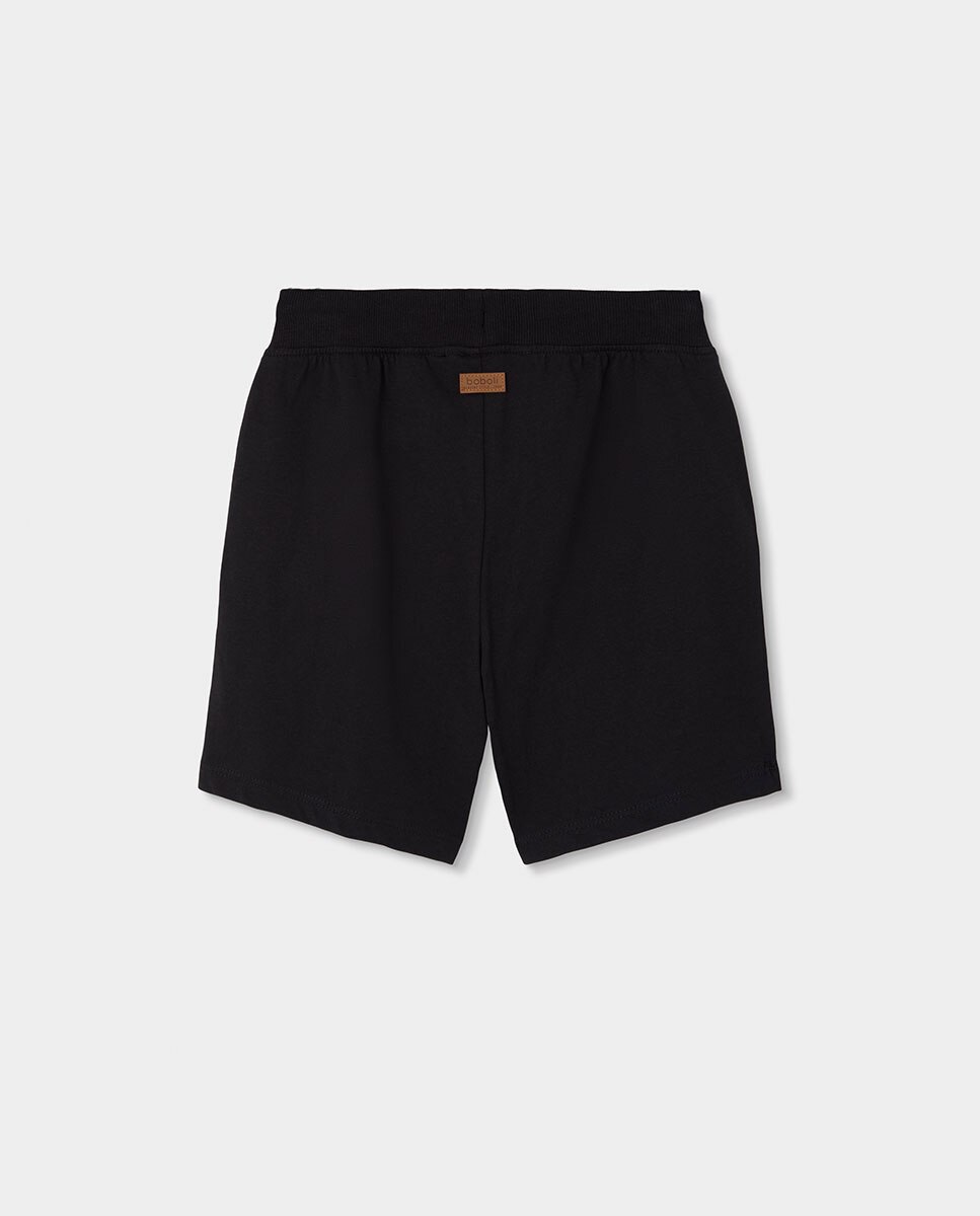 Bermudas de punto 100 % algodón para niño negras - Boboli - Negro Negro-3