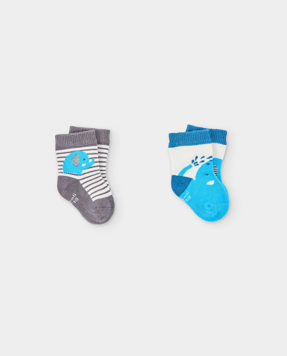 Pack de calcetines de algodón para bebé con estampado de animales - Boboli - Multicolor Multicolor-1