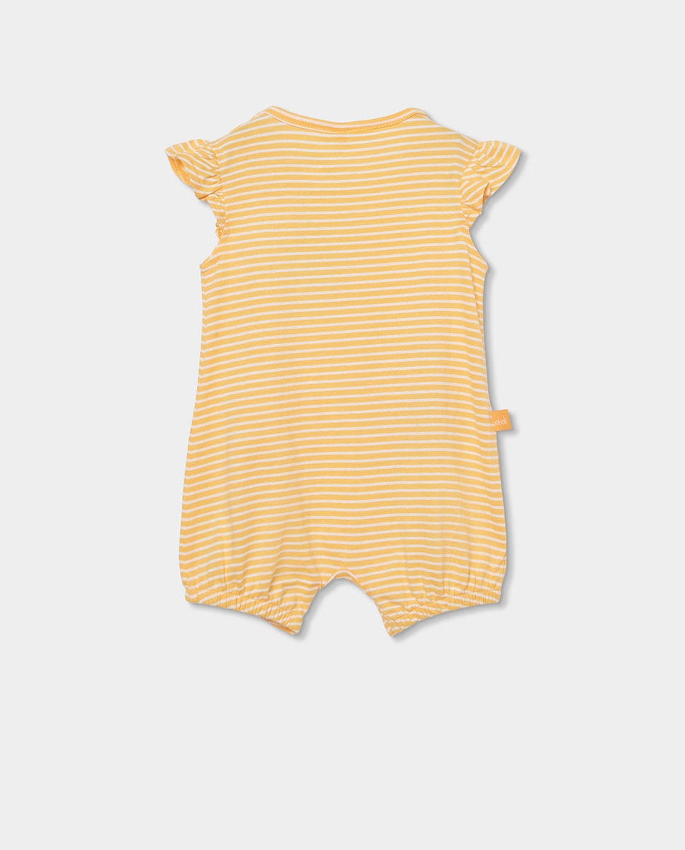 Imagen 2 de Pelele punto listado de bebé - Boboli - Amarillo Amarillo