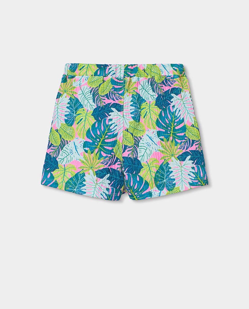 Falda punto estampada de niña - Boboli - Rosa / Verde Rosa / Verde-3