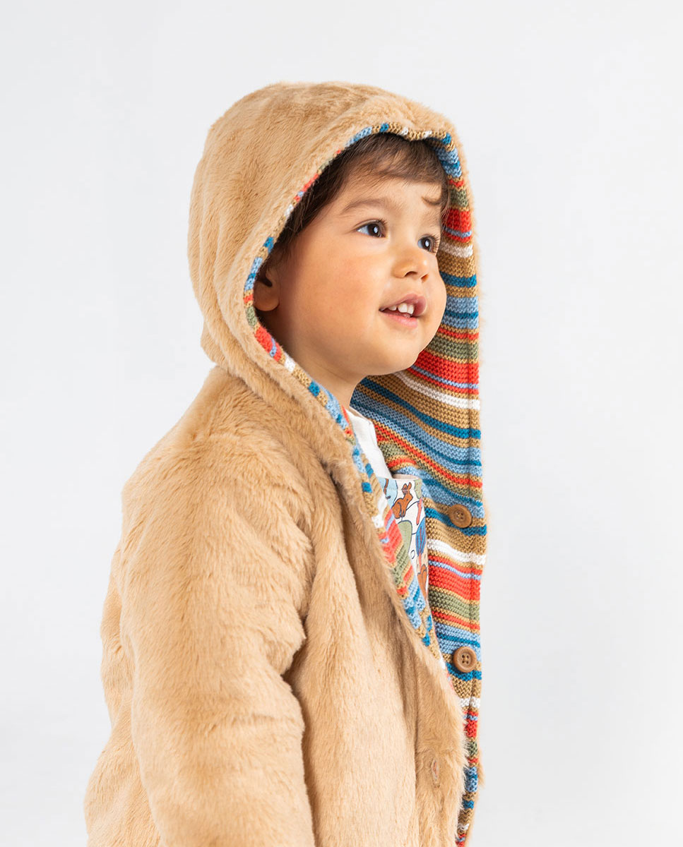 Chaqueta reversible de bebé con capucha y bolsillo - Boboli - Multicolor Multicolor-1