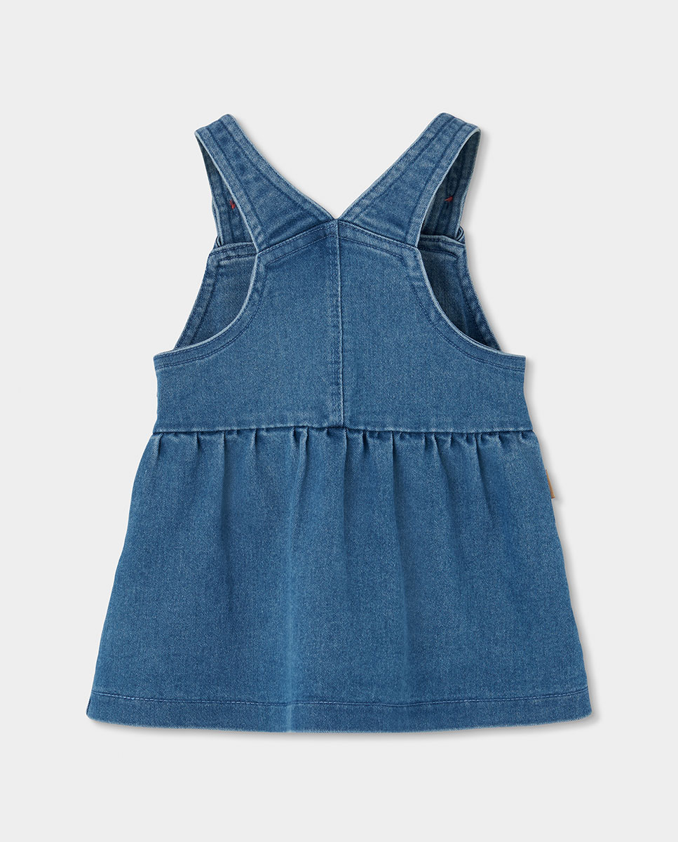 Conjunto de punto de bebé niña de manga larga con cuello semicisne - Boboli - Azul denim Azul denim-5