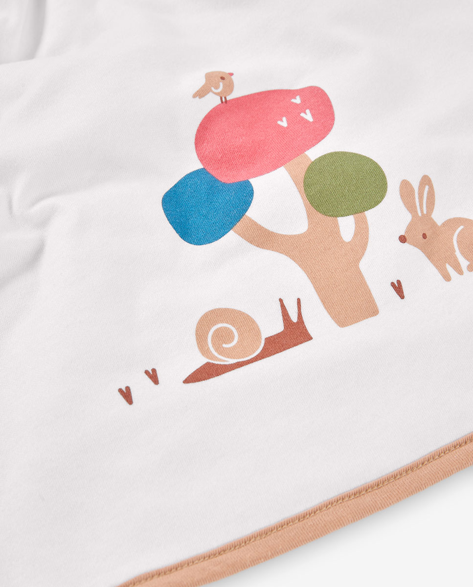 Manta bebé de algodón estampado bosque - Boboli - Rosa Rosa-5