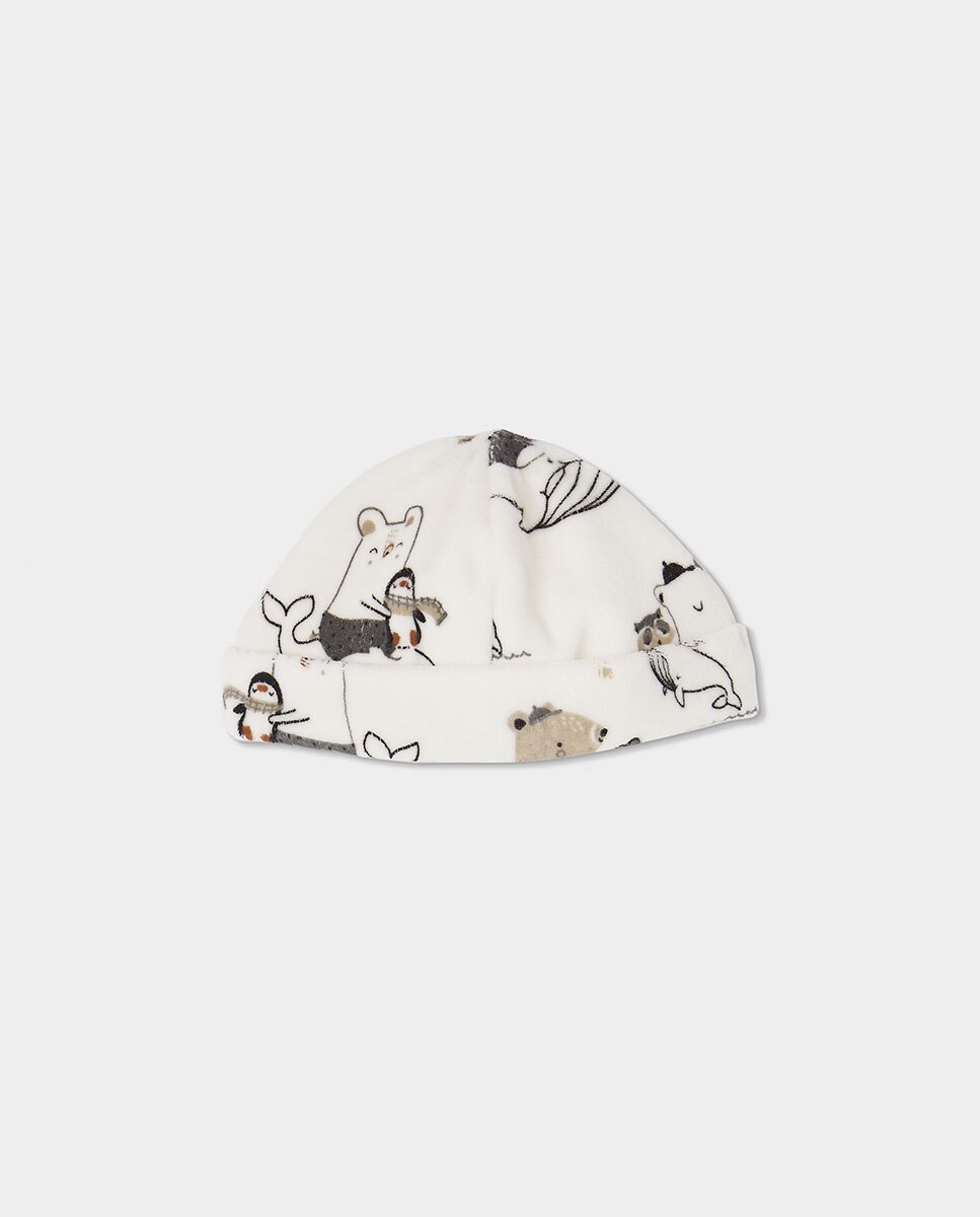 Conjunto de bebé de manga larga con cuello semicisne - Boboli - Blanco / Roble Blanco / Roble-5