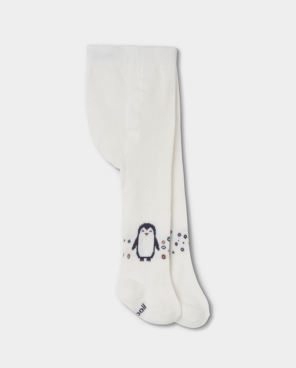 Leotardo de niña con estampado de animales y tiro alto - Boboli - Azul / Negro Azul / Negro-1