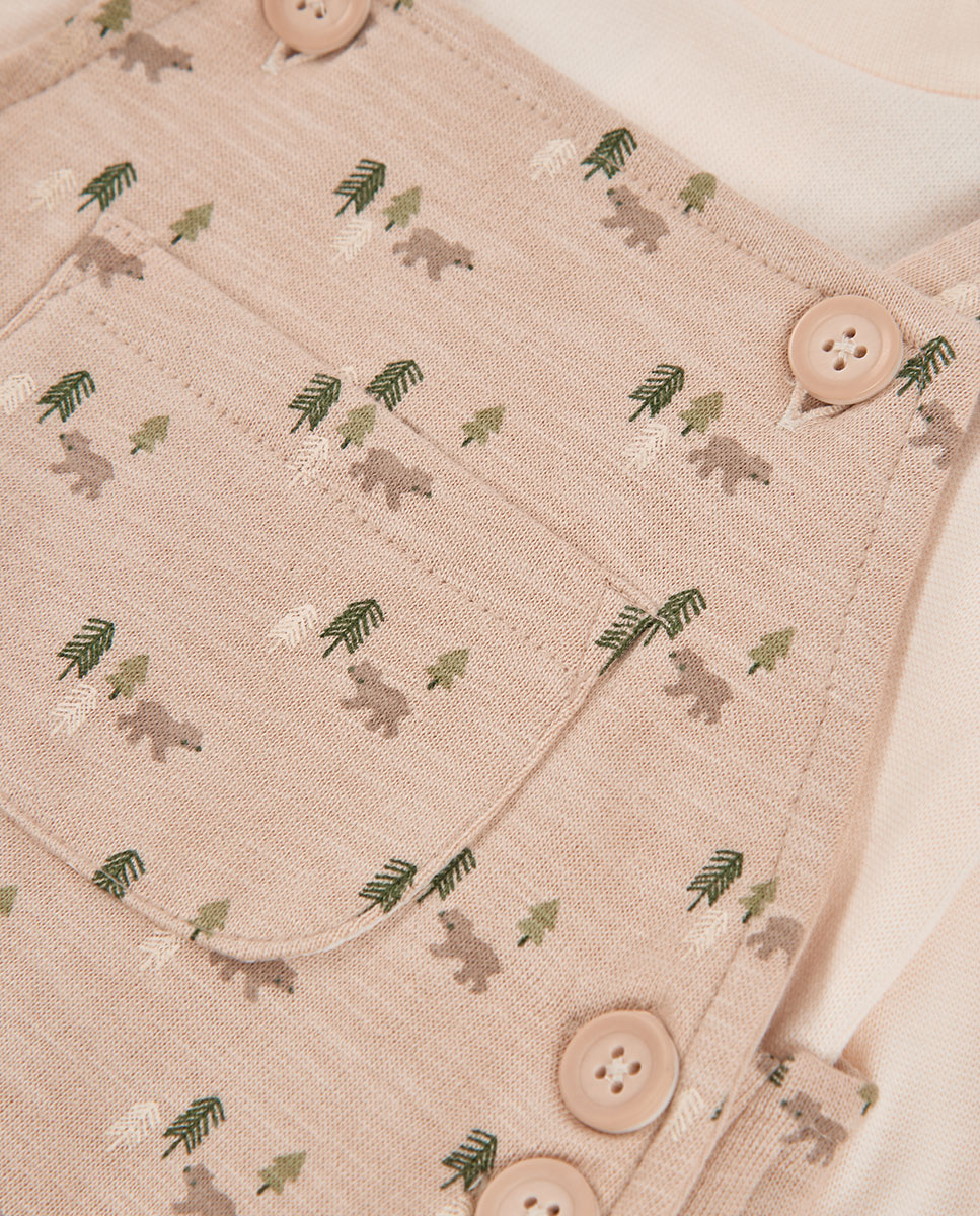 Conjunto de bebé niño con cuello semicisne - Boboli - Beige Beige-7