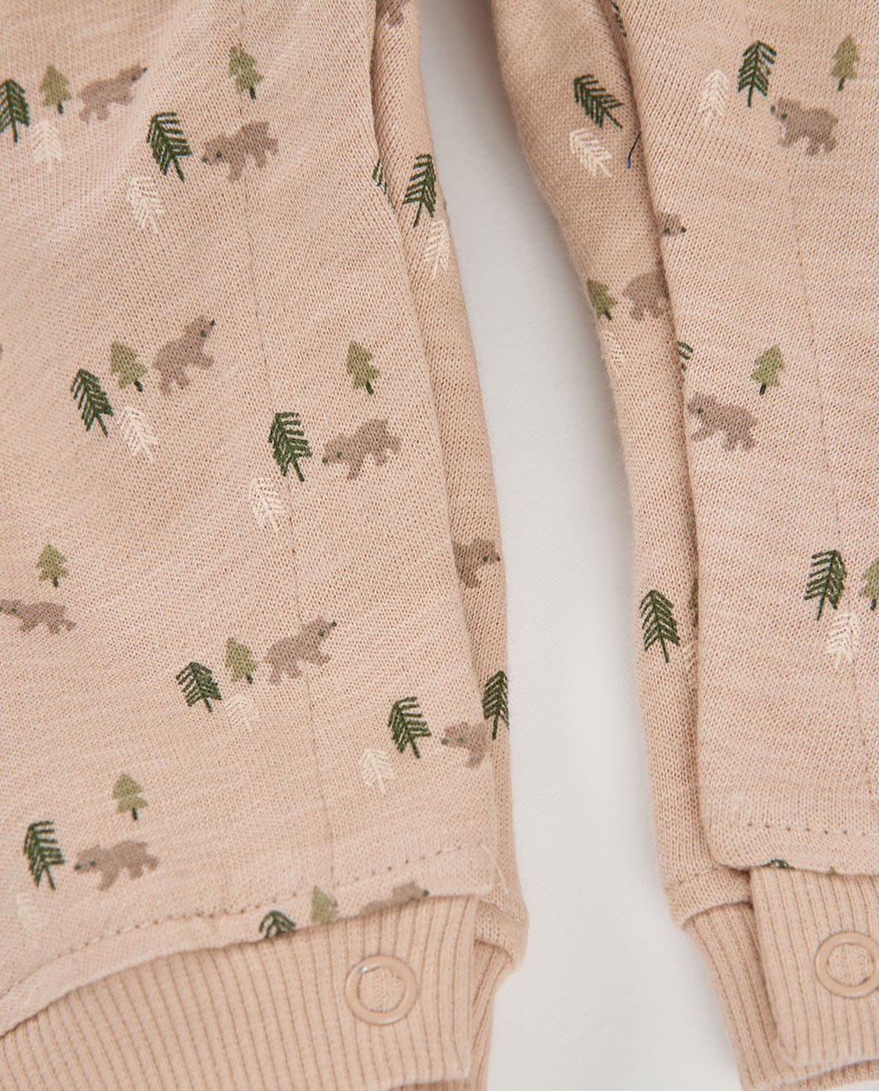 Conjunto de bebé niño con cuello semicisne - Boboli - Beige Beige-8