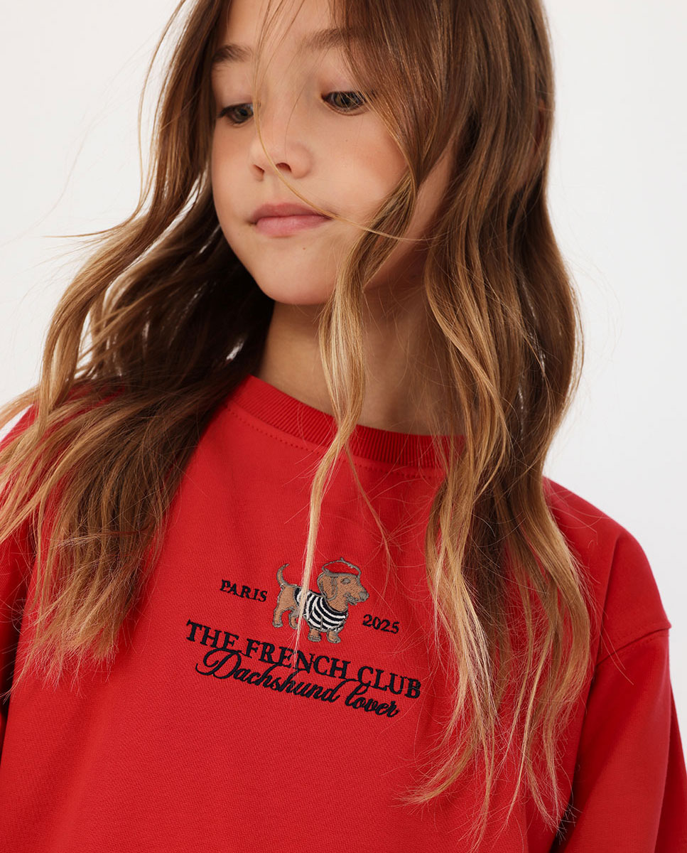 Imagen 0 de Chaqueta de felpa de niña con capucha y cremallera Natural
