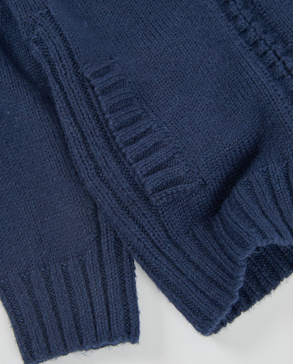 Imagen 4 de Chaqueta de punto de niño de manga larga con cuello semicisne - Boboli - Gris Gris