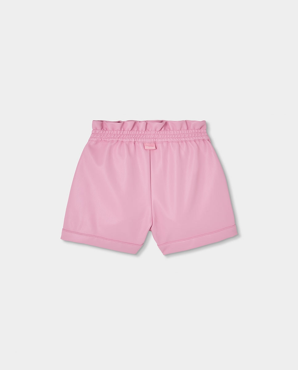 Bermuda de niña de tiro alto - Boboli - Rosa Rosa-3
